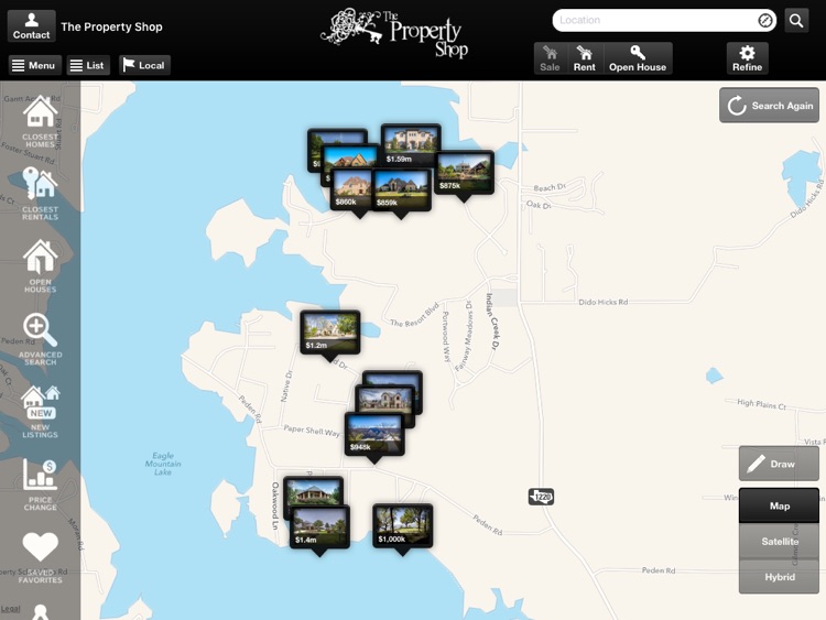 The Property Shop Real Estate App for iPad