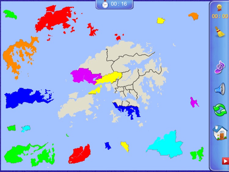 Hong Kong Puzzle Map