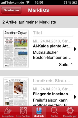 Straubinger Tagblatt screenshot 4