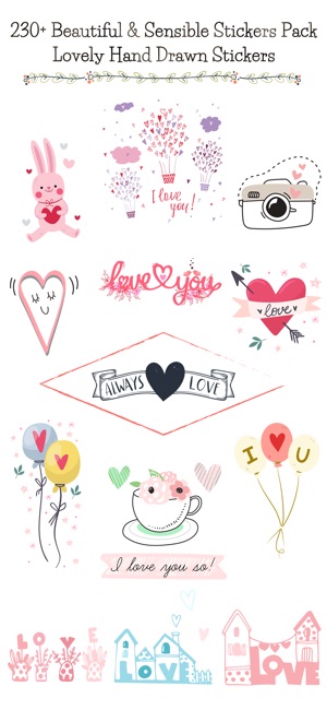 Hand Drawn Send Love Stickers(圖1)-速報App