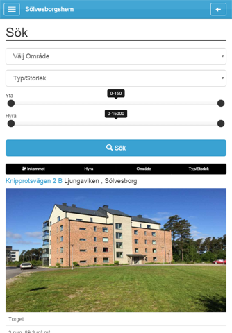 Sölvesborgshem AB Bostadsapp - náhled