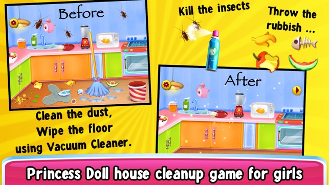 Princess Doll House Kitchen Cleaning(圖2)-速報App