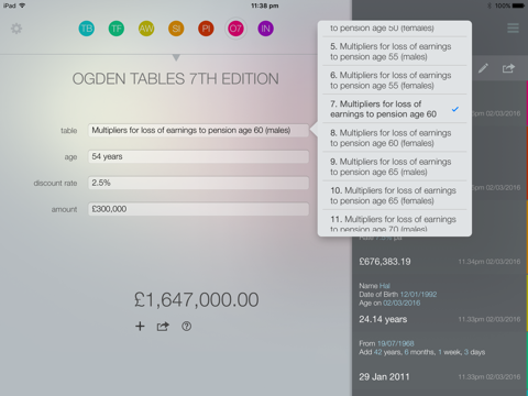 Morgan's Litigation Calculator screenshot 4