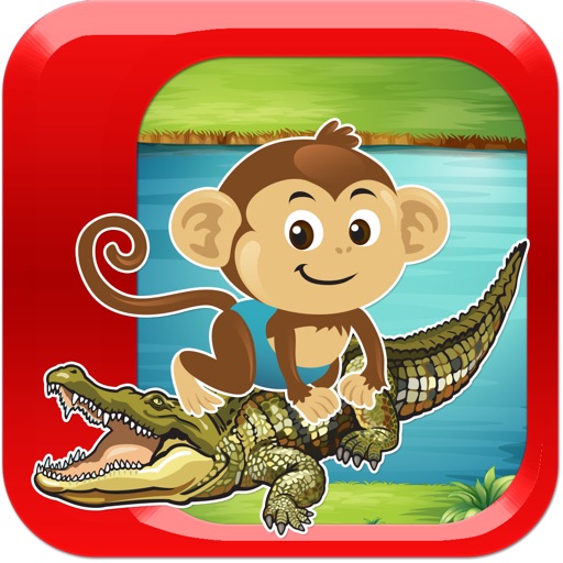 Monkey Survival Jump Saga - A Swamp Gator Escape Adventure Icon