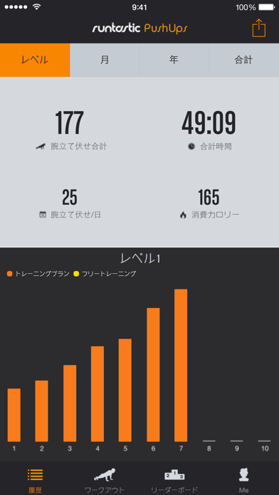 Runtastic 腕立て伏せ回数カウントPRO screenshot1