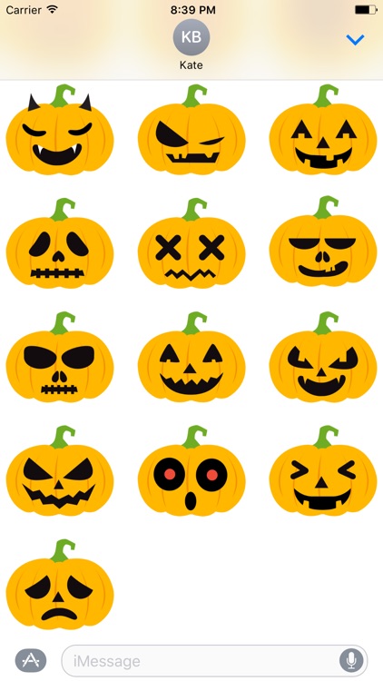 Pumpkin Halloween Emoji Sticker #1