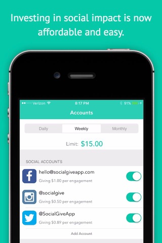 SocialGive screenshot 2