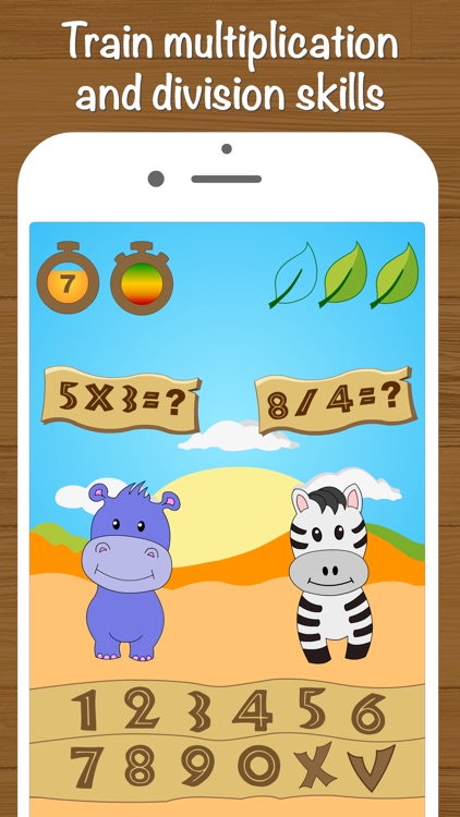 Safari Math - Multiplication times table for kids