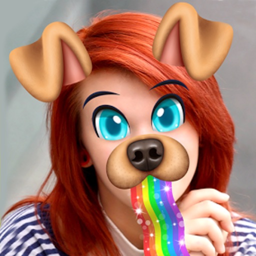 Snappy Dog Face and Ears Rainbow Maker Camera HD iOS App