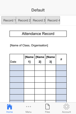 Attendance Log Book - náhled