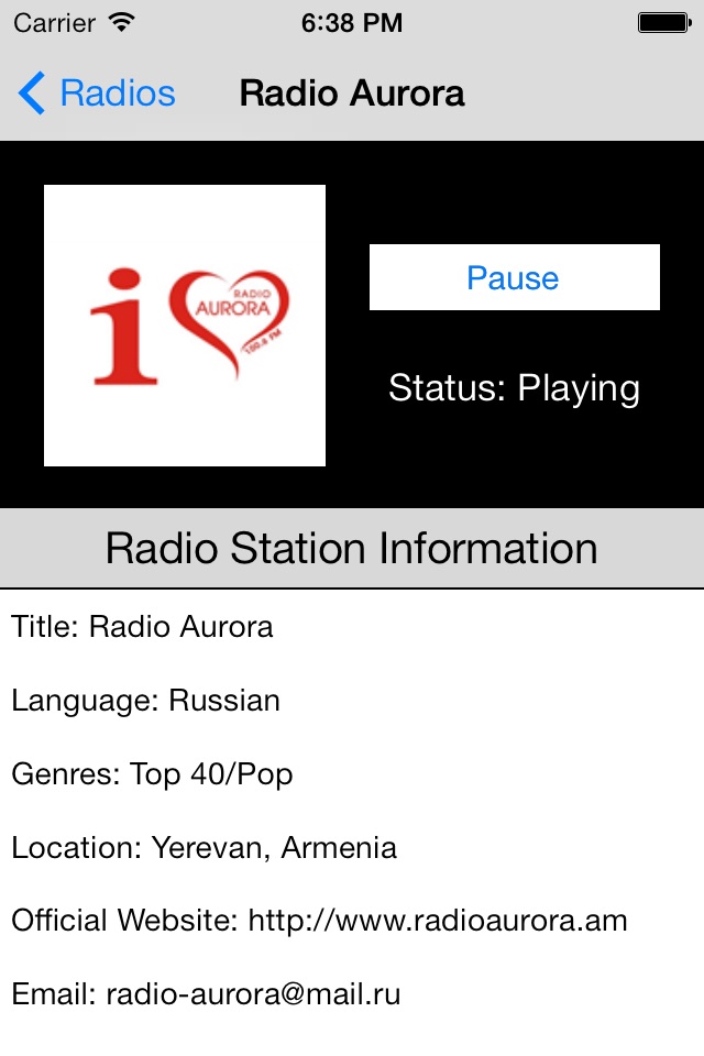 Armenia Radio Live Player (Armenian) screenshot 3