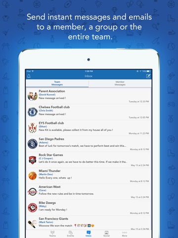 InstaTeam sports team manager screenshot 3