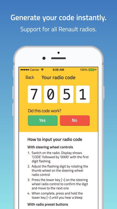 Radio Codes for Renault screenshot 2