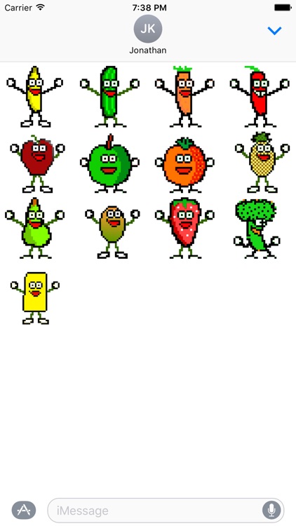 fruity ~ dancing food sticker pack
