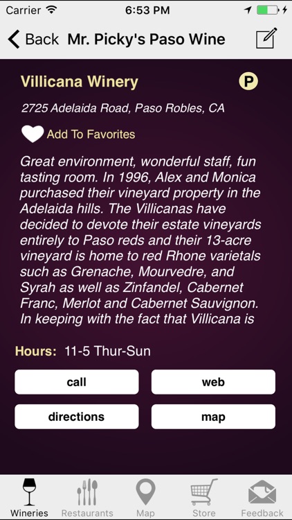 Mr. Picky's Paso Robles Wine Tasting App