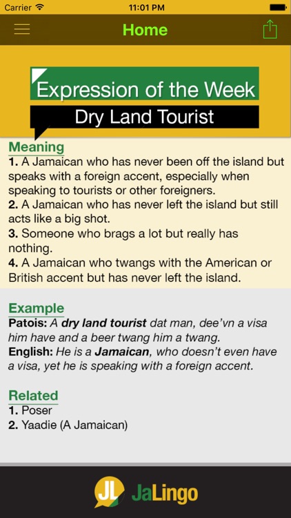 JaLingo - Jamaican Dictionary/Translator