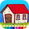 Coloring Book House: Learn to draw &amp; paint for Kid