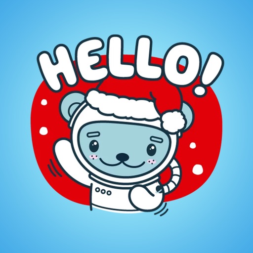 Merry Christmas Bear Sticker icon