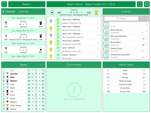 Italian Football Serie A 2011-2012 - Match Centre screenshot 3