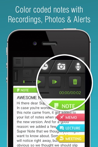 SuperNote Notes Recorder+Photo screenshot 2