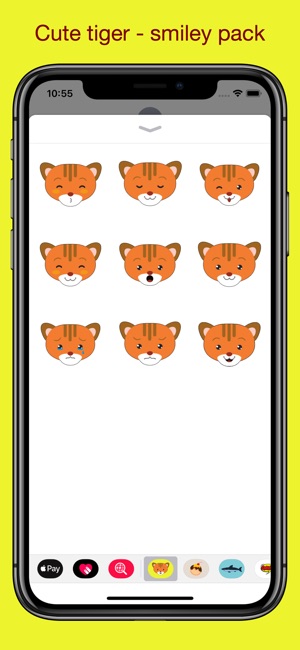 Emoji - Cute tiger smiley(圖1)-速報App