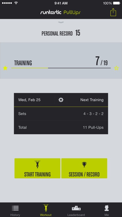 Runtastic Pull Ups PRO Workouts, Trainer & Counter