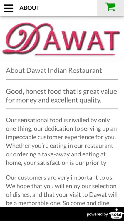 Dawat Indian Restaurant Takeaway screenshot-3