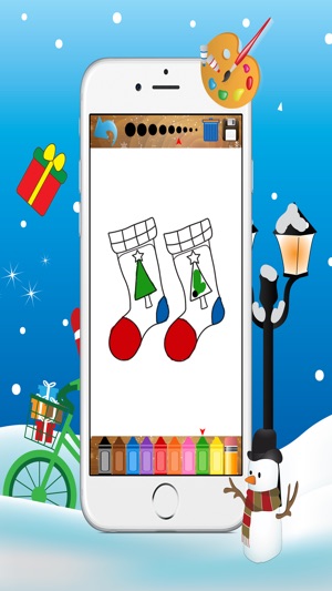 聖誕節圖畫書 - 免費兒童彩色頁面(圖5)-速報App