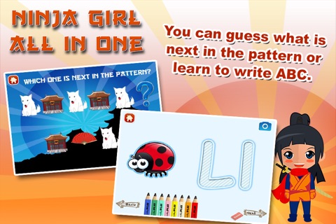 Ninja Girl Preschool Games for Kids screenshot 4