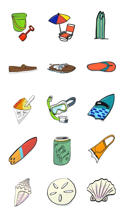 Beach Stuff Stickers