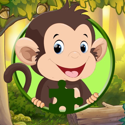 Kids Monkey Jigsaw Puzzle Game Edition Icon