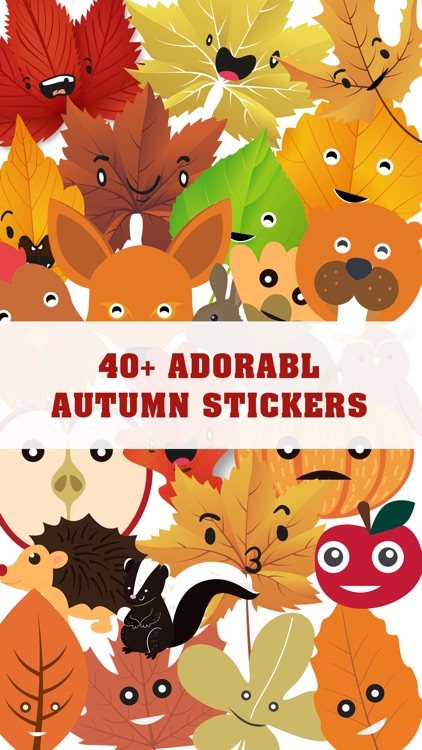 Autumnoji - Autumn Leaf Emoji & Pumpkin Sticker.s