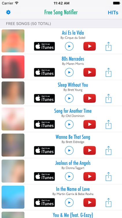 Free Song Notifier for iTunes Downloads & Top Hits
