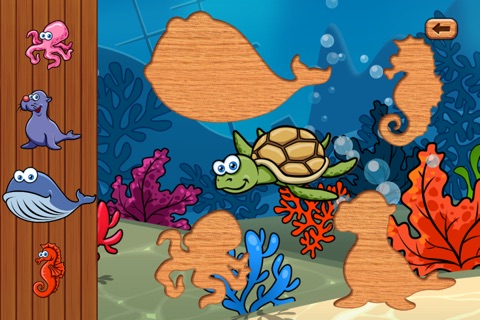 Ocean and Sea Animal puzzles and Games for toddlers, kids and preschoolers screenshot 4