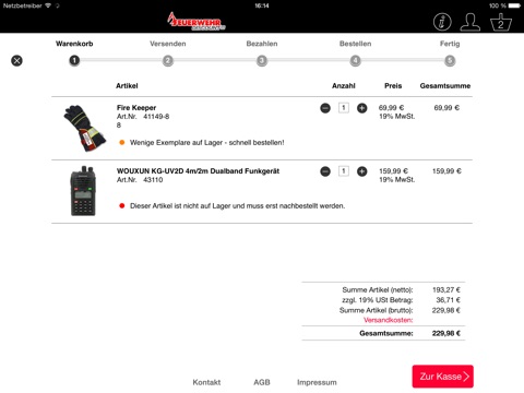 Feuerwehrdiscount screenshot 3