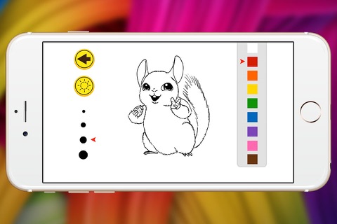 cute wild animal coloring book chinchilla show for kid screenshot 3