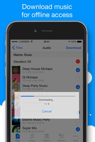 Musicloud - MP3 and FLAC Music Player for Clouds screenshot 2