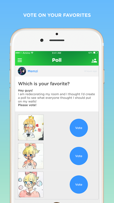 How to make a poll on amino