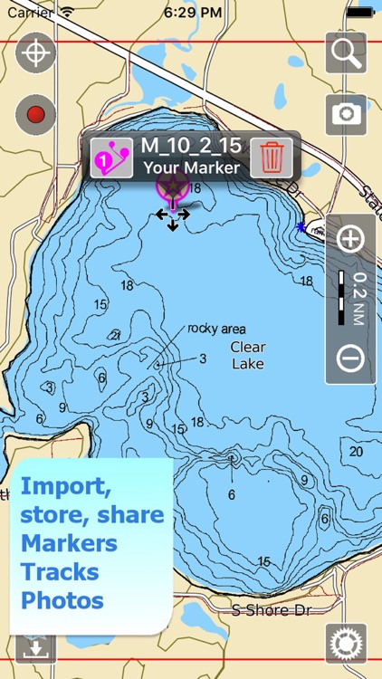 Aqua Map South Dakota SD Lakes