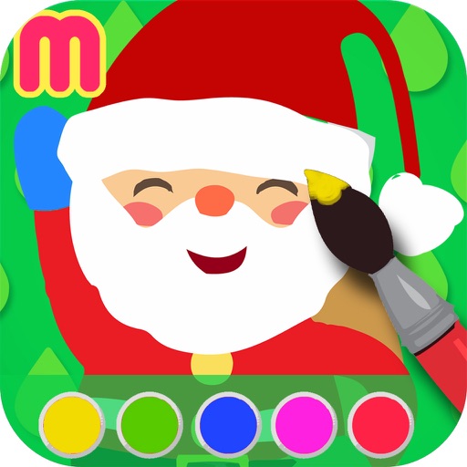Christmas Coloring Book - painting app for kids  - learn how to paint cute Xmas drawings