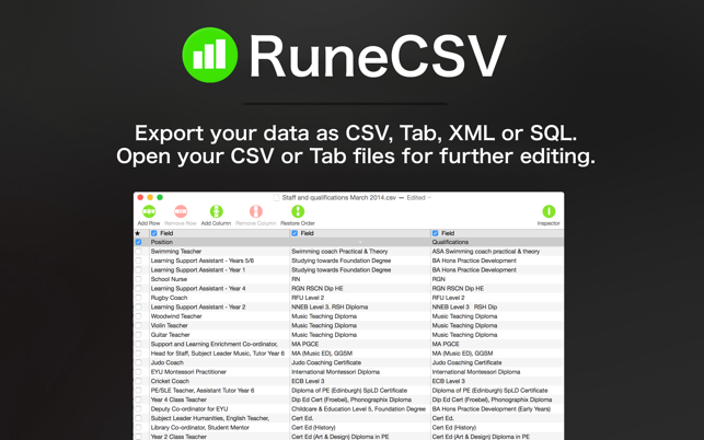 RuneCSV - CSV Editor