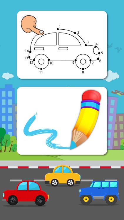 Cars Connect the Dots and Coloring Book free screenshot-3