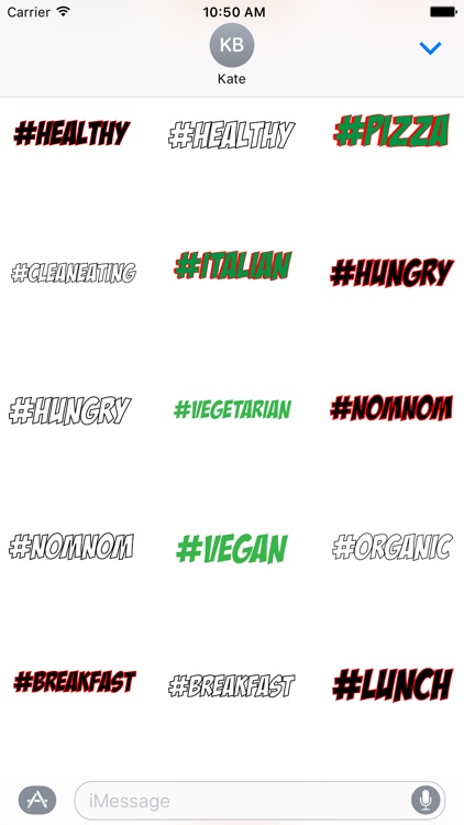 #Foodie-Hashtag Stickers for Food Lovers!