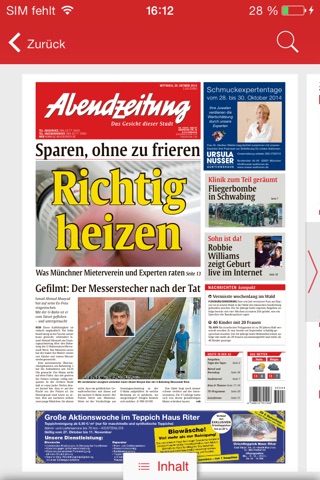 AZ München ePaper screenshot 2