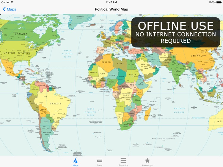 Atlas for iPad - World Maps, Facts & Statistics