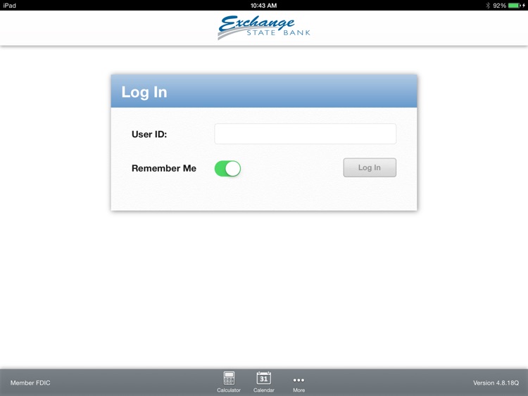 Exchange State Bank for iPad
