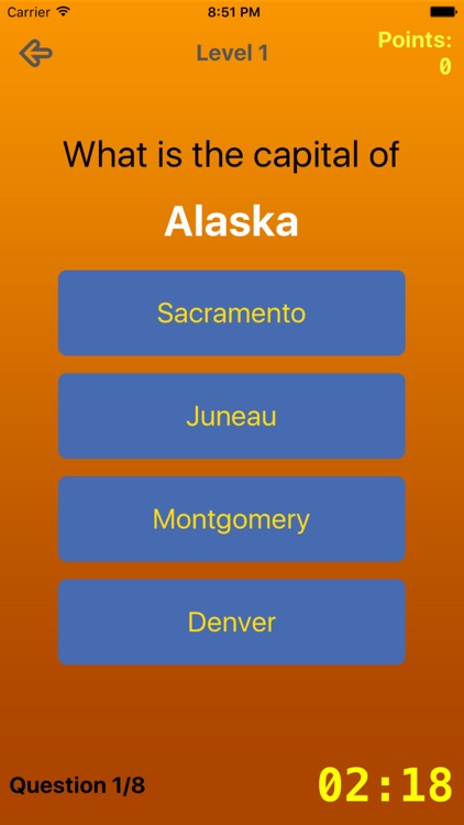 U.S. State Capitals Quiz! Learn the names and locations of the United States Capitals Trivia Game screenshot-3
