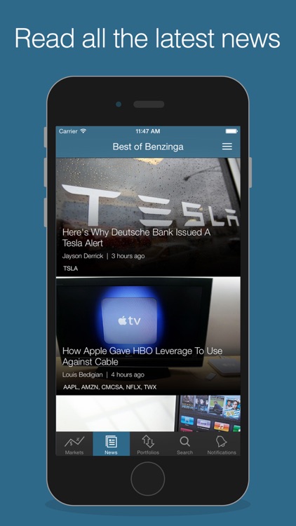 Benzinga Stock & News Tracker