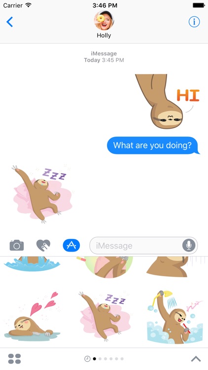 Andy the Sloth - Lazy Stickers for iMessage