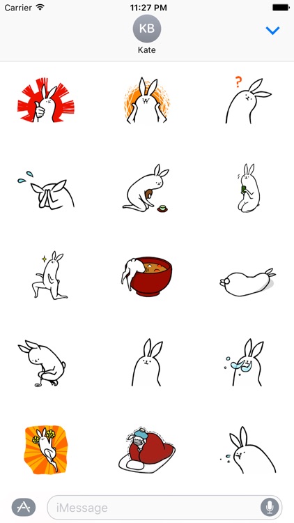 Weird Long Leg Rabbit - Stickers for iMessage